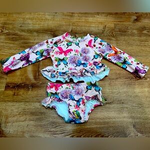 PoshPeanut Butterfly 18-24M 2 piece bathing suit